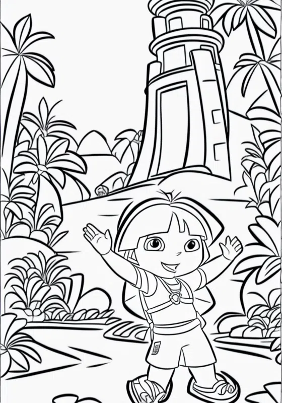 Dora the Explorer Lost City Quest Coloring Pages