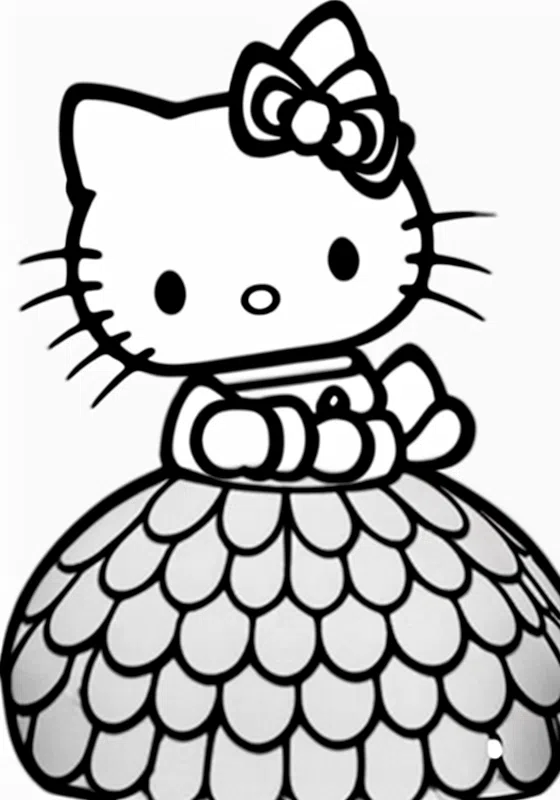 Hello Kitty's Sculpture Artist Creating Pieces Coloring Pages