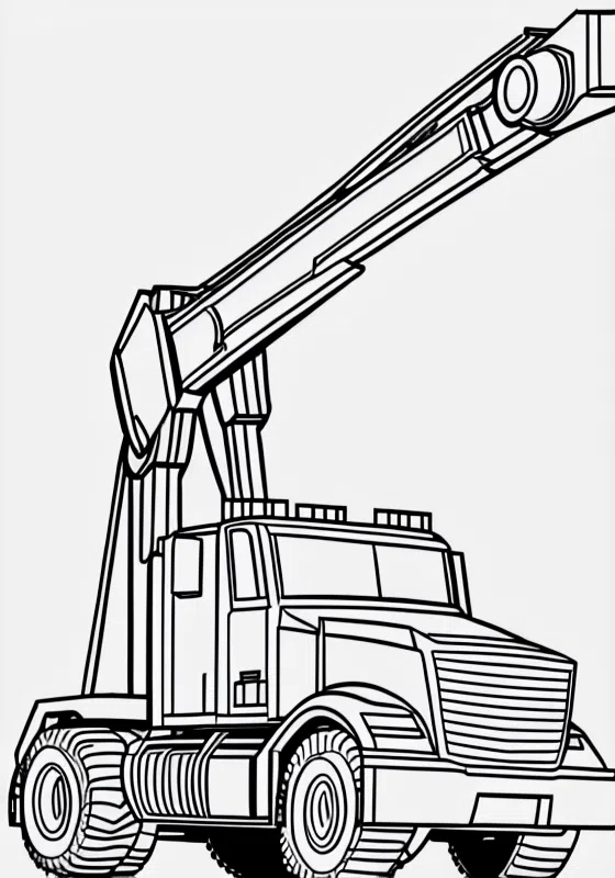 Transformers Barricade Construction Crane Coloring Pages