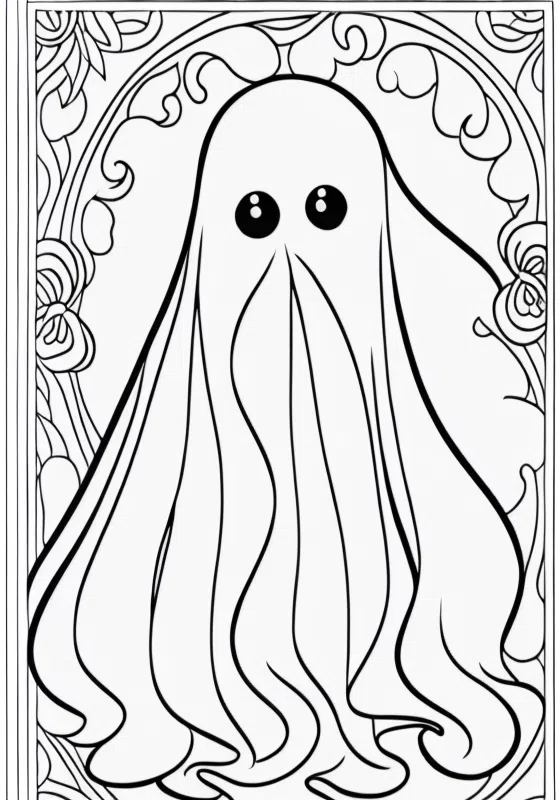 Ghosts sharing wisdom Coloring Pages