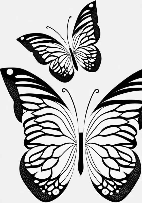 Full Moon Glow Nighttime Butterfly Coloring Pages