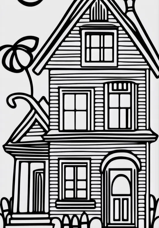 mummy haunted house detective coloring pages