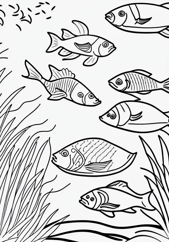 Beachside Aquarium Exhibit Coloring Pages