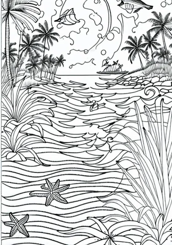 Beachside Art Gallery Opening Reception Coloring Pages