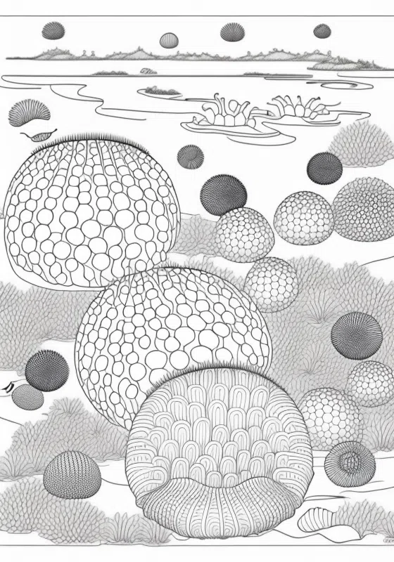 Taiwan Yehliu Geopark Sea Urchin Coloring Pages