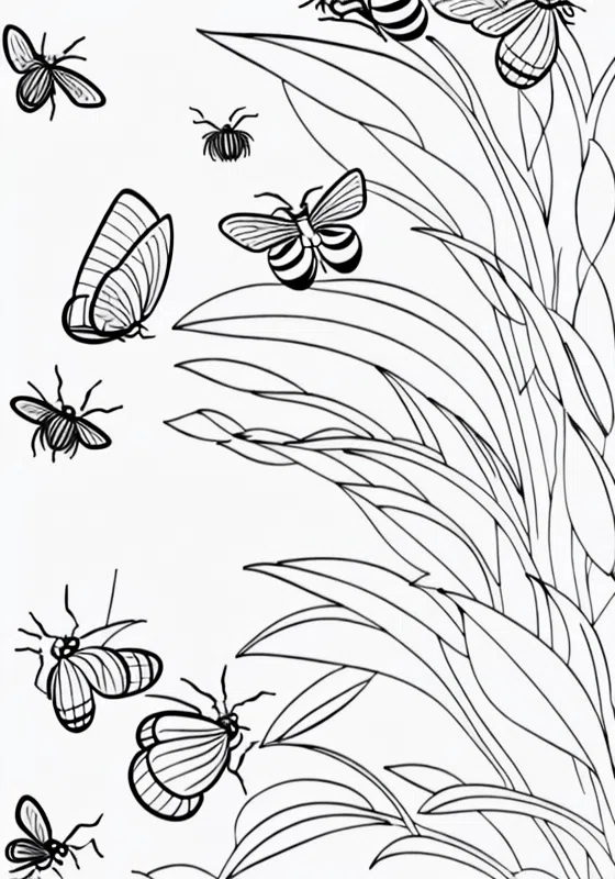 Entomologist Studying Beehives Coloring Pages