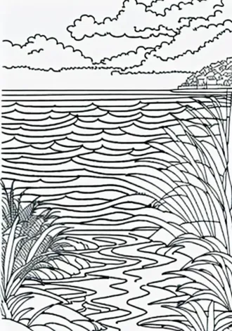 Beach Coloring Pages